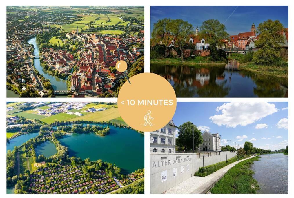 Stylisches Apartment Mit Terrasse In Der Altstadt Von โดเนาเวิร์ท ภายนอก รูปภาพ